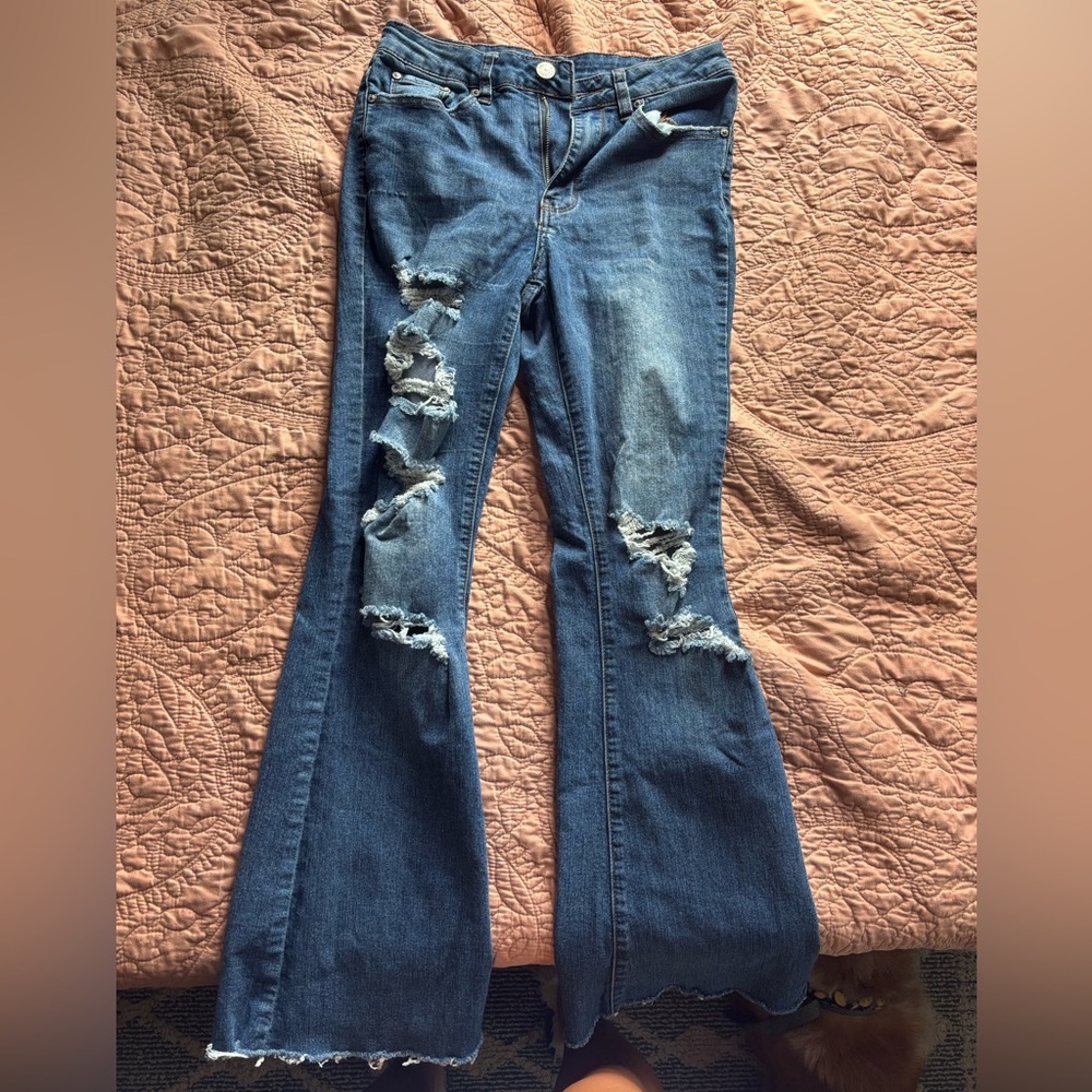 Distressed Blue Women's Jeans